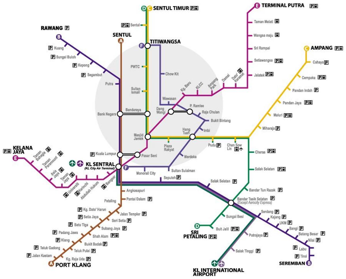 putra hafif Metro İstasyonu haritası