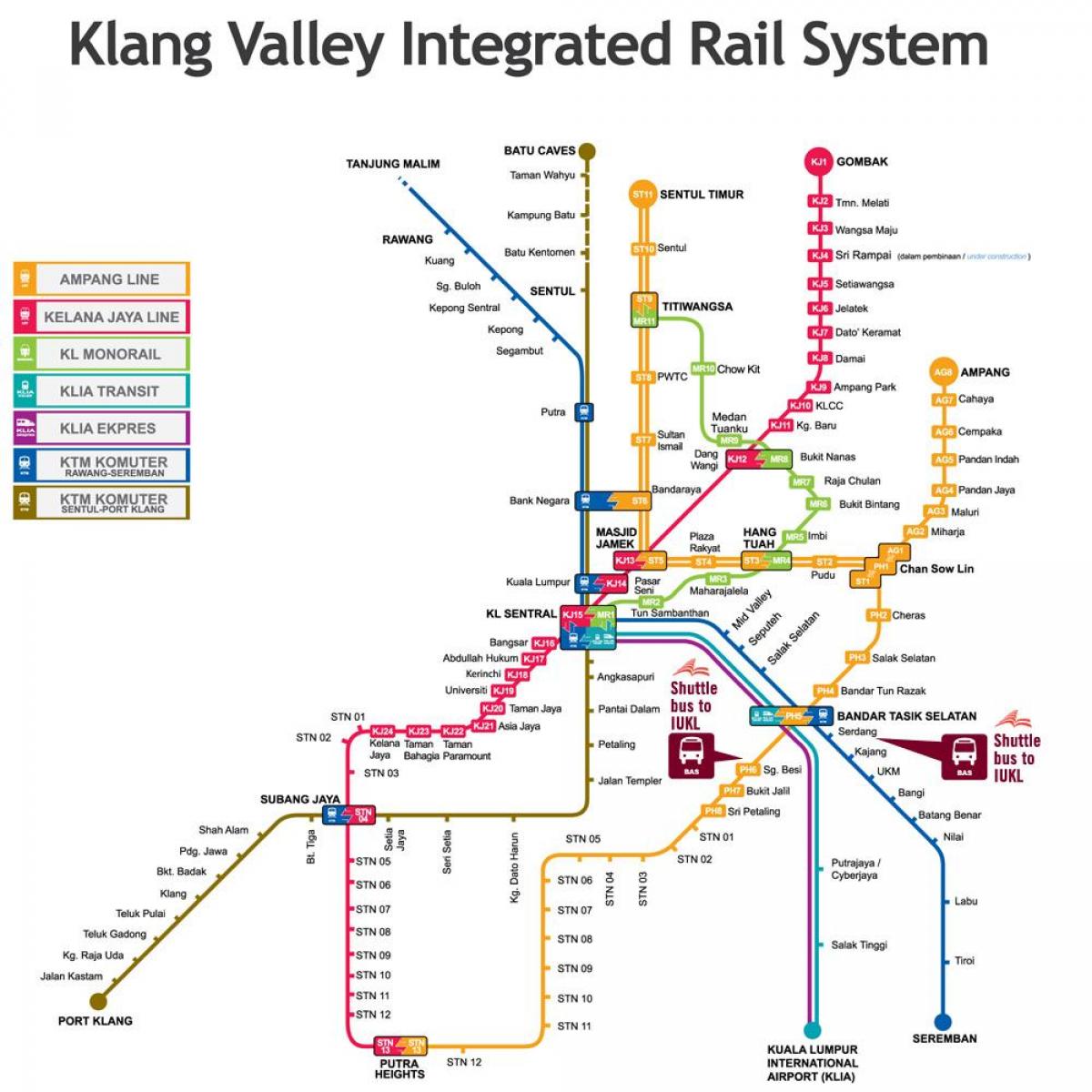 kl entegre demiryolu haritası
