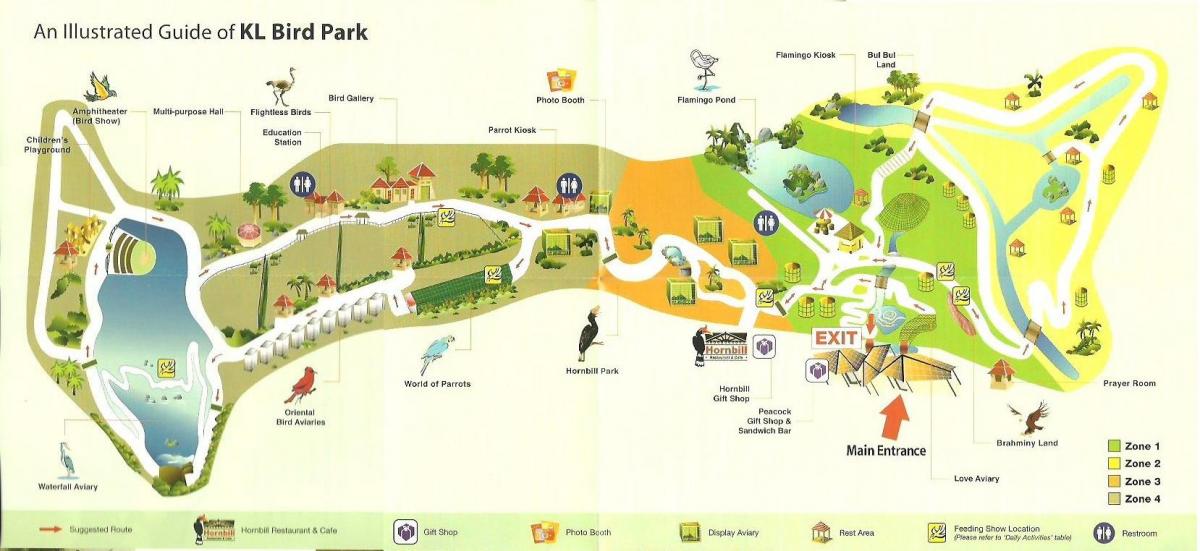 kuala lumpur kuş Parkı harita