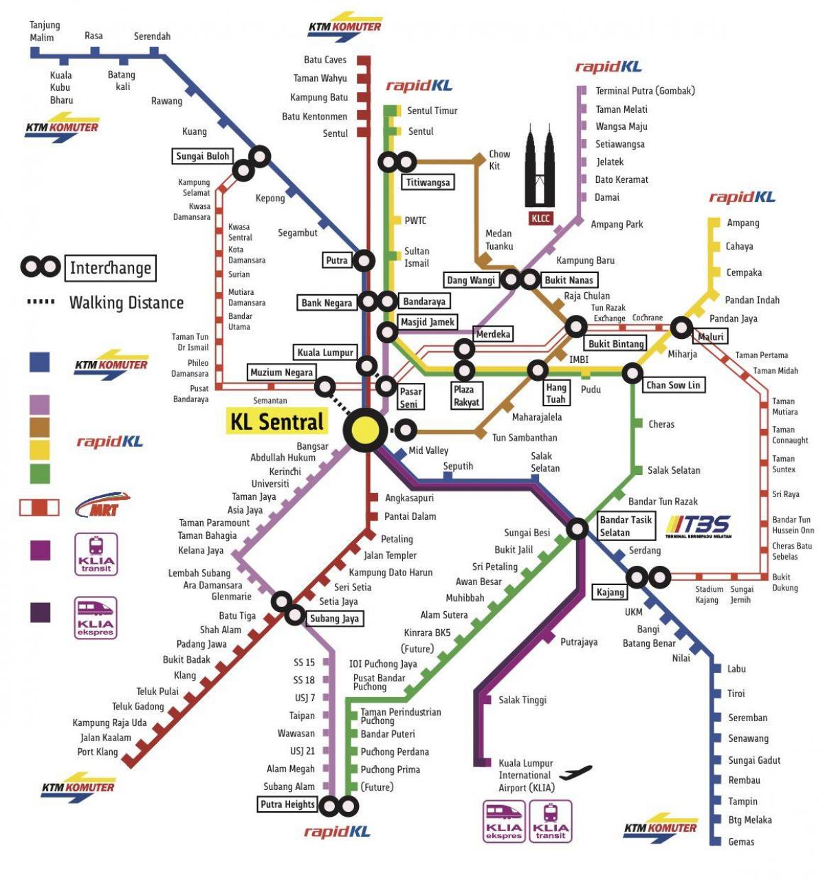 kl sentral tren istasyonu haritası