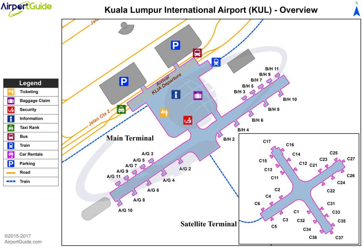 kuala lumpur Uluslararası Havaalanı terminal göster