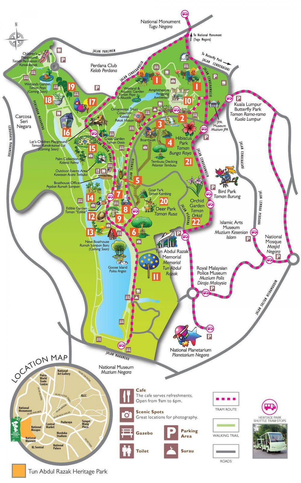 Perdana Botanik Bahçesi haritası 
