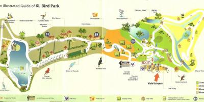 Kuala lumpur kuş Parkı harita