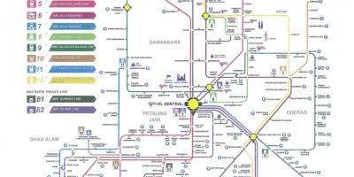 Kuala lumpur transit demiryolu haritası