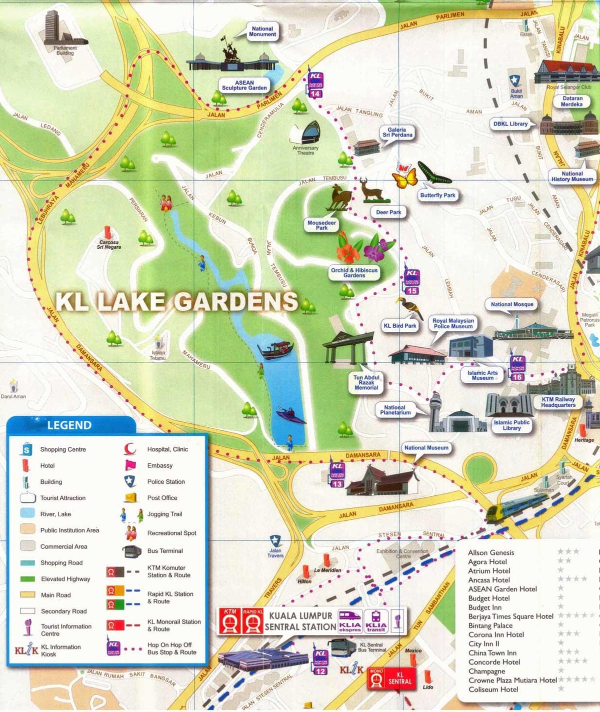 lake garden kuala lumpur haritası