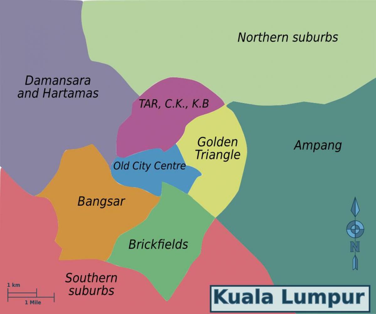 kuala lumpur bölge haritası