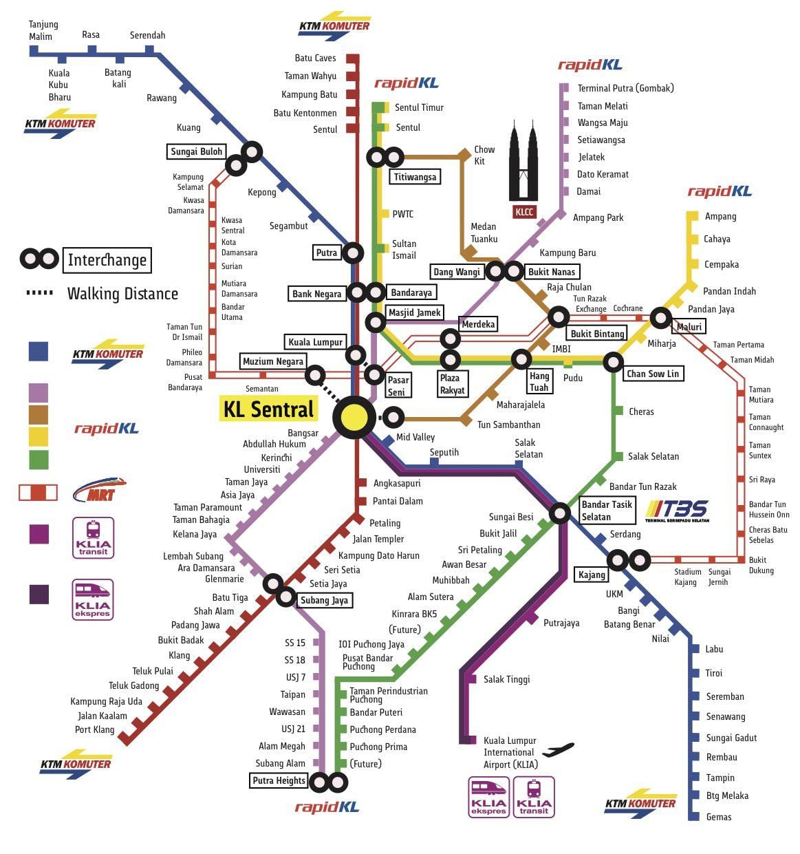 kuala lumpur ulaşım haritası