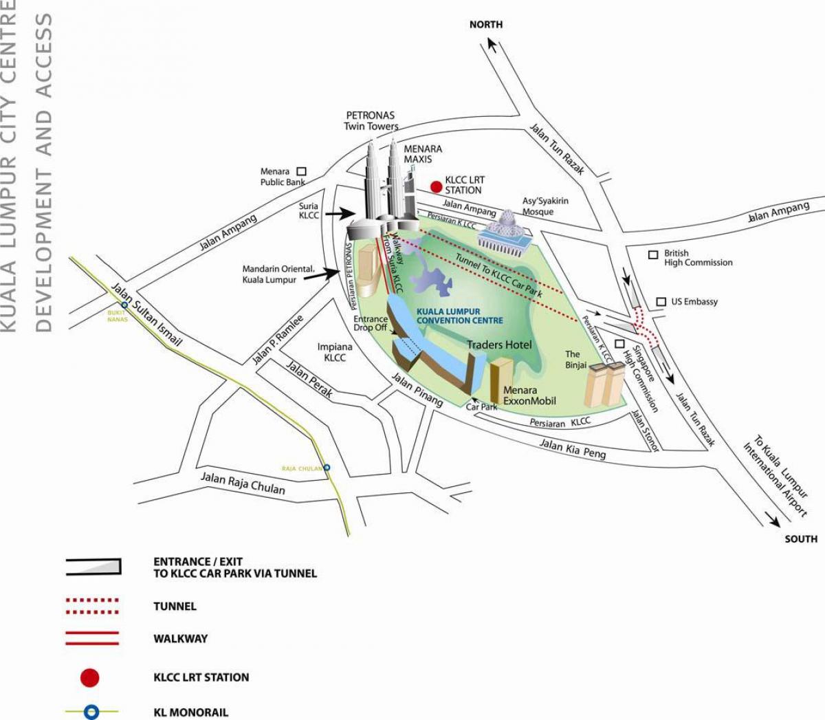 Kuala lumpur Kongre Merkezi haritası 
