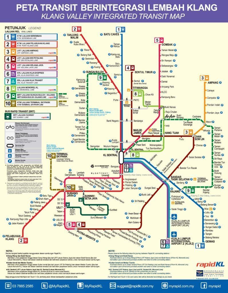 kuala lumpur metro haritası
