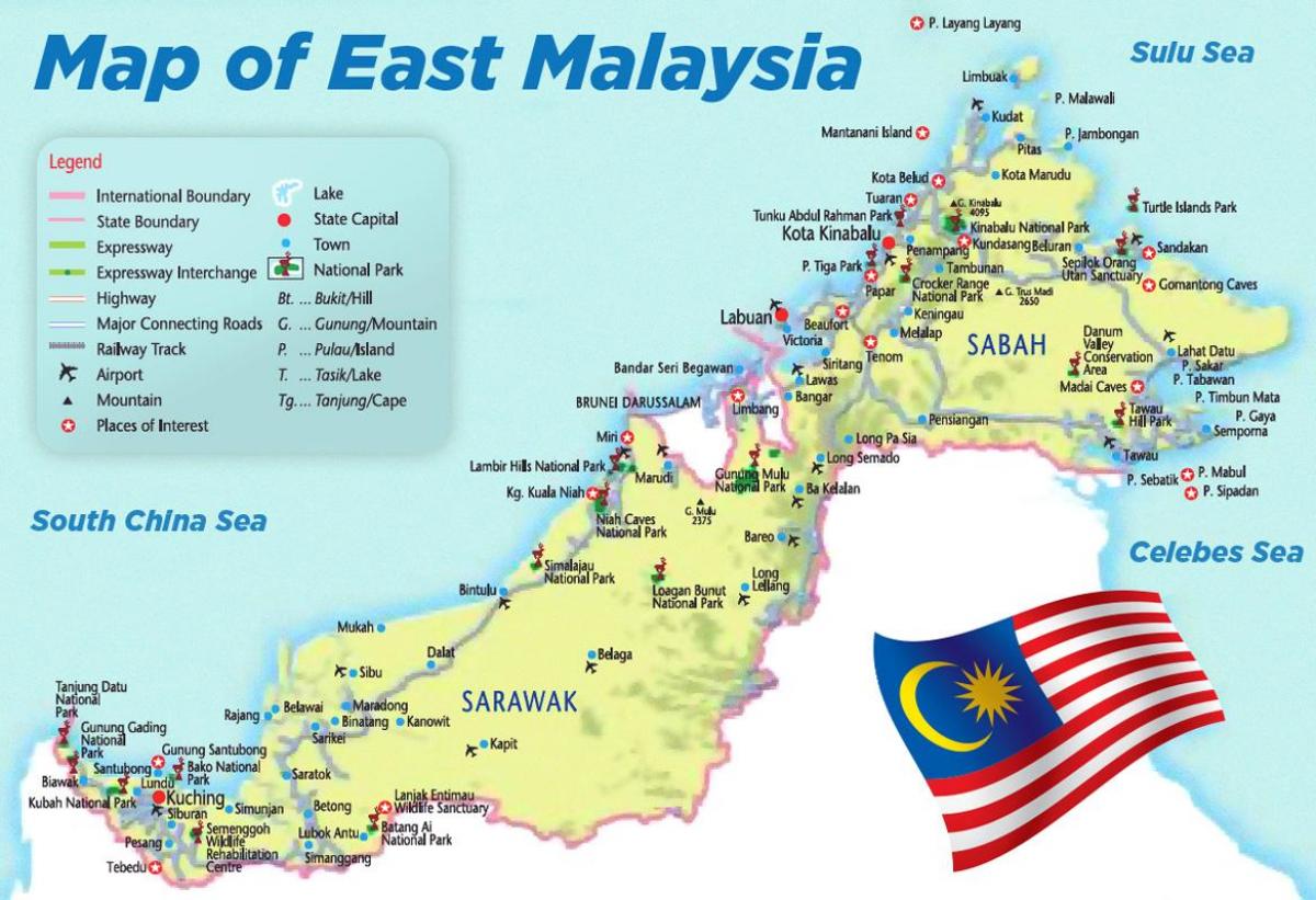 Malezya haritası havaalanları 