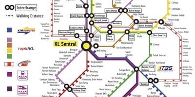 Kl sentral tren istasyonu haritası