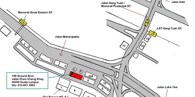 Hang tuah Monoray İstasyonu haritası